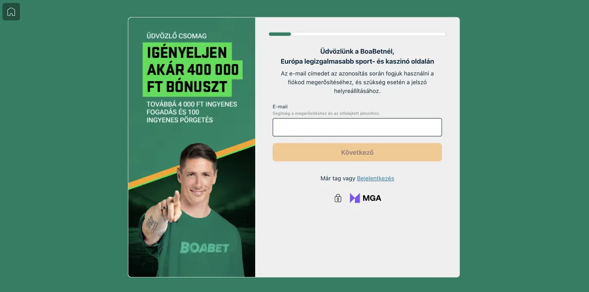 Regisztráció és belépés a Boabet HU platformra